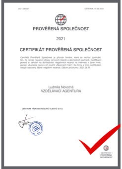 Prověřená společnost 2021